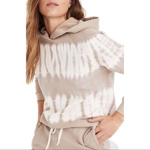 Madewell resourced cotton retro hoodie tie dye tan